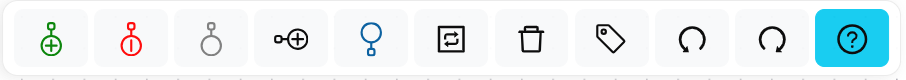 Close-up of the toolbar, showing the eleven controls in the order listed above.